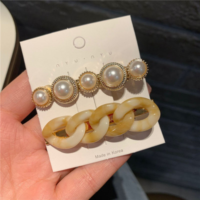 2 τμχ/σετ Κλιπ μαλλιών αστερίας Χρυσό μαργαριτάρι φουρκέτες Κλιπ Barrette Χαριτωμένα κλιπ κεφαλής Καρφίτσες λαβές μαλλιών Αξεσουάρ μαλλιών για γυναίκες