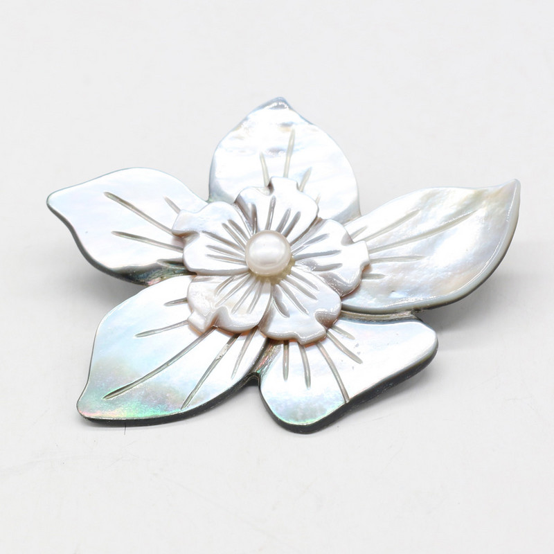 Ženski broš Privjesak od prirodne školjke Broš u obliku cvijeta za izradu nakita DIY Ogrlica Narukvica Odjeća Košulje Dodaci