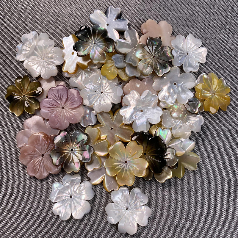 Perle od prirodnih školjki Sedefne perle s izrezbarenim cvjetovima za izradu nakita DIY Narukvica Naušnica Dodatak za šivanje ručni rad
