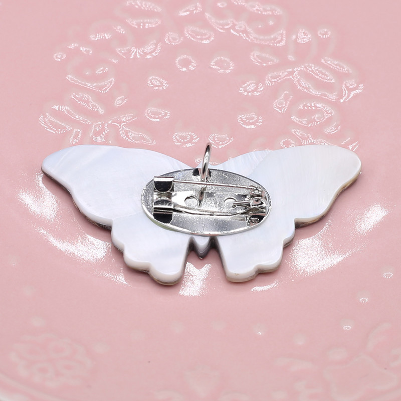 Ženski broš Prirodna školjka Sedef Školjka Privjesak u obliku leptira Za izradu nakita Vjenčanica Poklon Droppshing