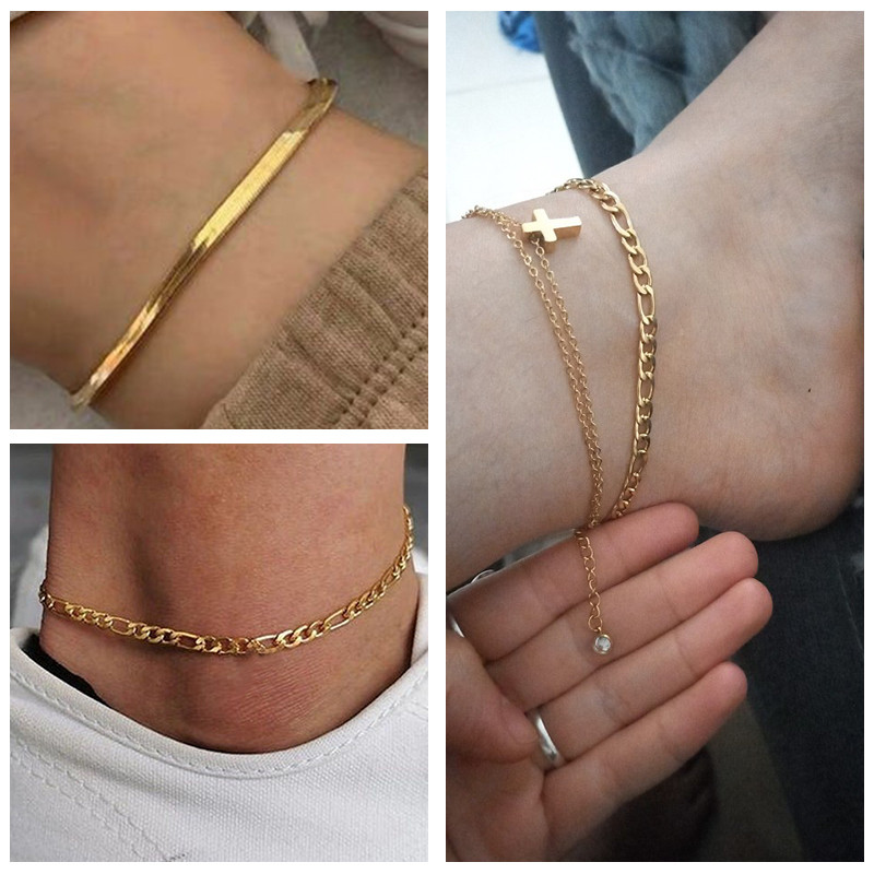 Nuo alergijos nerūdijančio plieno moteriškos gyvatės grandinėlės kulkšnys, vasaros vandenyno paplūdimio apyrankė ant kulkšnies pėdų, mamos dukters dovanų papuošalai