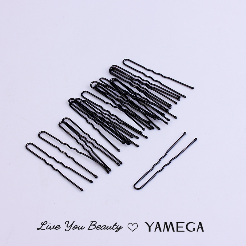 20 buc/lot Agrafe de păr în formă de U Ace pentru bobby Accesorii pentru coafarea părului Mireasă Bijuterii negre Agrafe din metal pentru femei, fete