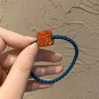 Svjetlucavi vještački dijamant Uže za kosu Dodaci za kosu za žene Djevojke Kravate Škrutle Držač Ins Ring Jednostavne gumene elastične trake za kosu