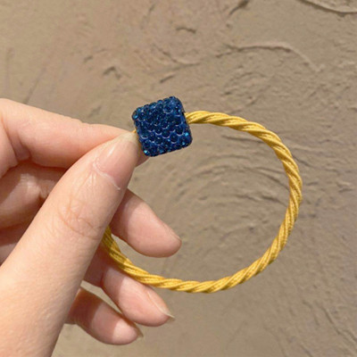 Svjetlucavi vještački dijamant Uže za kosu Dodaci za kosu za žene Djevojke Kravate Škrutle Držač Ins Ring Jednostavne gumene elastične trake za kosu