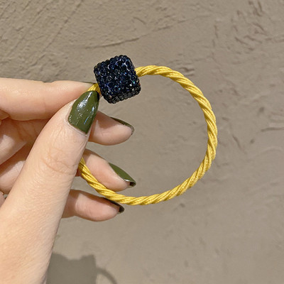 Svjetlucavi vještački dijamant Uže za kosu Dodaci za kosu za žene Djevojke Kravate Škrutle Držač Ins Ring Jednostavne gumene elastične trake za kosu