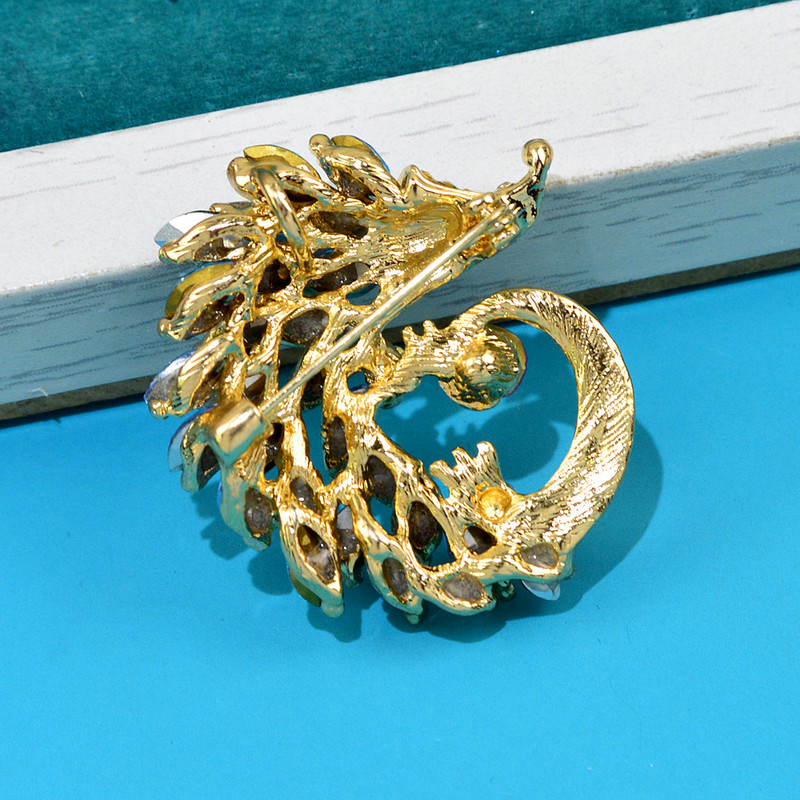 CINDY XIANG Slatki broš u obliku ježa, modni broševi sa kamenčićima za žene, kristalni životinjski nakit, smiješni dodaci za zimski dizajn