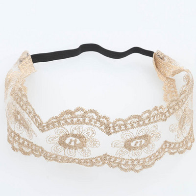 Panglică de broderie, dantelă, bentite pentru femei, îmbrăcăminte pentru păr de nuntă, bentită pentru cap de modă elastică, spălare sportivă, accesorii pentru păr