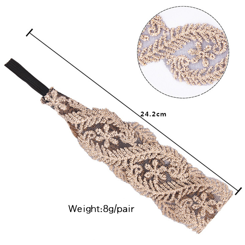 Panglică de broderie, dantelă, bentite pentru femei, îmbrăcăminte pentru păr de nuntă, bentită pentru cap de modă elastică, spălare sportivă, accesorii pentru păr