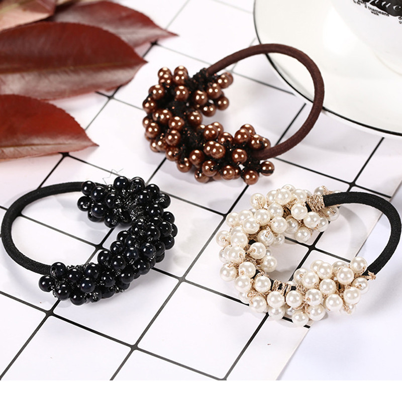 Biserne gumice za kosu za djevojčice Gumice za kosu Prsten za glavu Uže Pokrivala za glavu Držači za rep Dodaci za kosu Elastična gumica za kosu