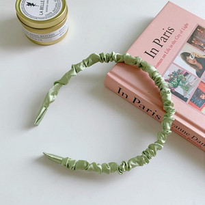 Benzite de păr din țesătură satinată pentru femei Accesorii pentru păr Bandă de designer Cercete de culoare pură Fundă Bentiță de nuntă pentru fete Benzi Lolita Clip