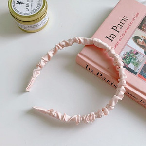 Benzite de păr din țesătură satinată pentru femei Accesorii pentru păr Bandă de designer Cercete de culoare pură Fundă Bentiță de nuntă pentru fete Benzi Lolita Clip