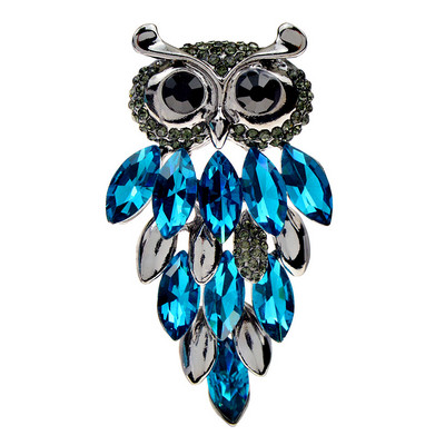 CINDY XIANG Broșe de bufniță cu strasuri pentru femei, pin de modă pentru animale, 2 culori disponibile, haină, pulover, bijuterii, de înaltă calitate, nou 2022