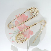 Artefact de închidere în talie, aliaj de modă, broșă cu cap de leu, temperament, pin, imitație, broșă U, îmbrăcăminte de personalitate