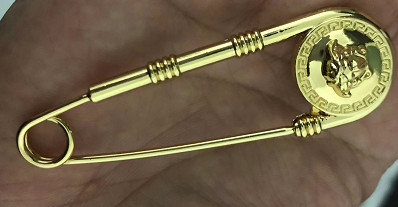 Artefact de închidere în talie, aliaj de modă, broșă cu cap de leu, temperament, pin, imitație, broșă U, îmbrăcăminte de personalitate