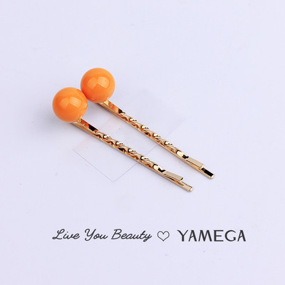 YAMEGA 2 buc. Lot Nouă Agrafă de păr Perla Coreeană Agrafe de păr din metal auriu Piesă simplă pentru cap Accesorii pentru bijuterii de păr Ace de păr pentru femei