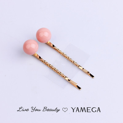 YAMEGA 2 buc. Lot Nouă Agrafă de păr Perla Coreeană Agrafe de păr din metal auriu Piesă simplă pentru cap Accesorii pentru bijuterii de păr Ace de păr pentru femei