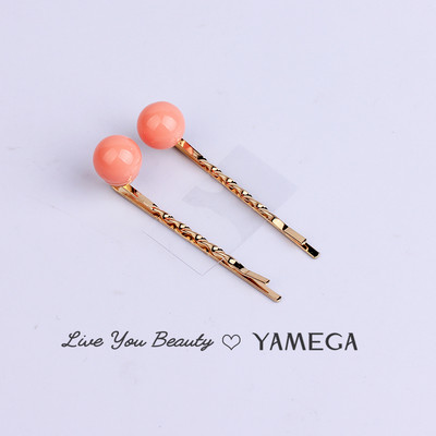 YAMEGA 2 buc. Lot Nouă Agrafă de păr Perla Coreeană Agrafe de păr din metal auriu Piesă simplă pentru cap Accesorii pentru bijuterii de păr Ace de păr pentru femei