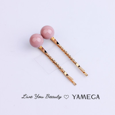 YAMEGA 2 buc. Lot Nouă Agrafă de păr Perla Coreeană Agrafe de păr din metal auriu Piesă simplă pentru cap Accesorii pentru bijuterii de păr Ace de păr pentru femei