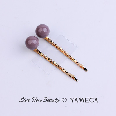 YAMEGA 2 buc. Lot Nouă Agrafă de păr Perla Coreeană Agrafe de păr din metal auriu Piesă simplă pentru cap Accesorii pentru bijuterii de păr Ace de păr pentru femei