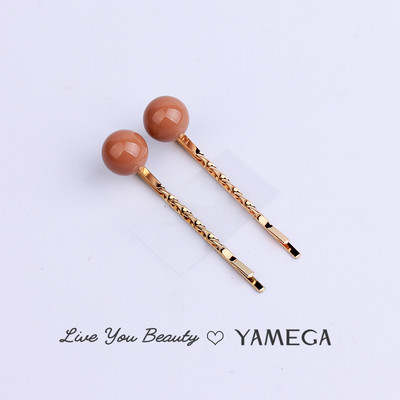 YAMEGA 2 buc. Lot Nouă Agrafă de păr Perla Coreeană Agrafe de păr din metal auriu Piesă simplă pentru cap Accesorii pentru bijuterii de păr Ace de păr pentru femei