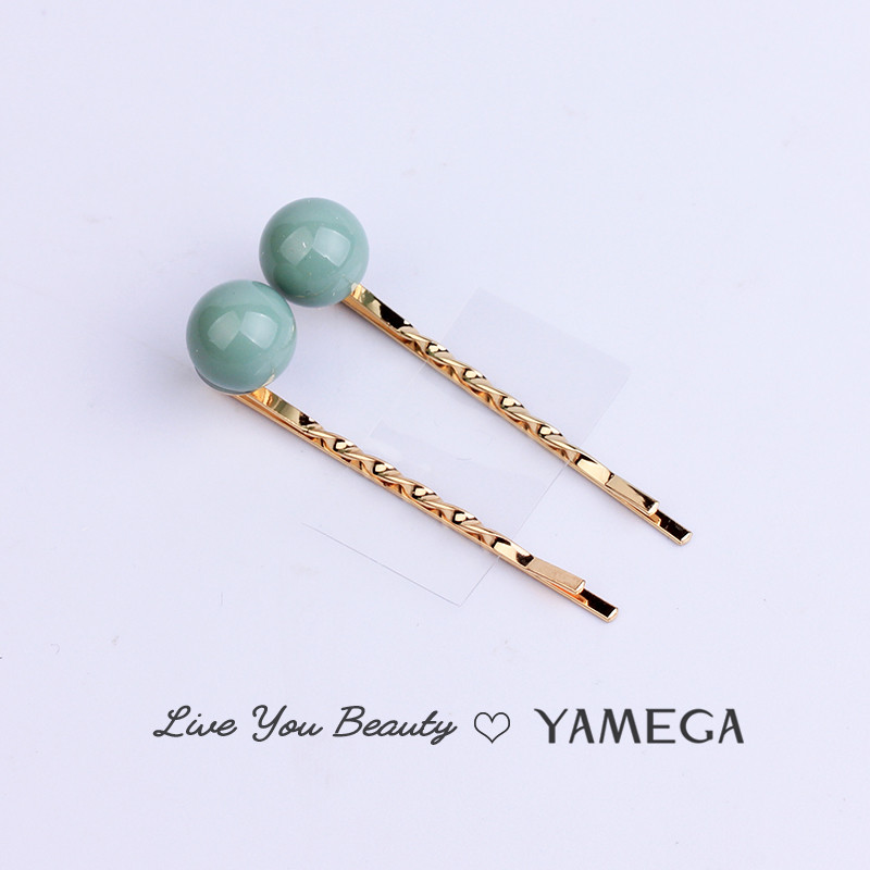 YAMEGA 2 buc. Lot Nouă Agrafă de păr Perla Coreeană Agrafe de păr din metal auriu Piesă simplă pentru cap Accesorii pentru bijuterii de păr Ace de păr pentru femei
