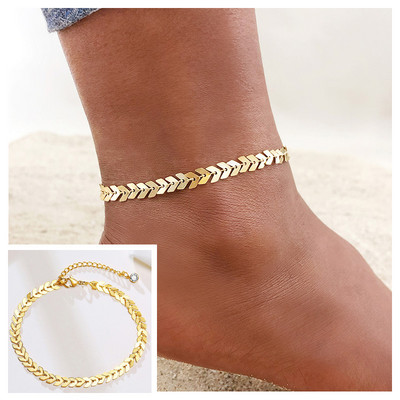 Rozsdamentes acél lánc bokalánc női lányoknak többrétegű strand boka karkötő lábszár láncok állítható
