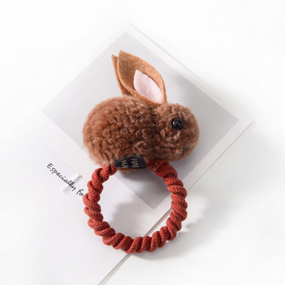 Iepure drăguț pentru copii, frânghie de păr, accesorii pentru păr, agrafe elastice pentru păr, bandă pentru fete, câine, urs, banda de cauciuc, gumă pentru legături de păr.