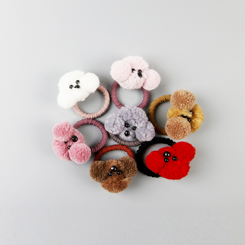 Iepure drăguț pentru copii, frânghie de păr, accesorii pentru păr, agrafe elastice pentru păr, bandă pentru fete, câine, urs, banda de cauciuc, gumă pentru legături de păr.