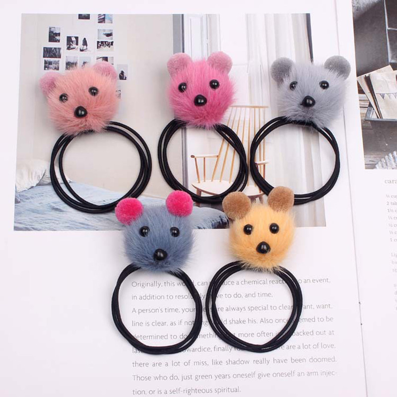 Iepure drăguț pentru copii, frânghie de păr, accesorii pentru păr, agrafe elastice pentru păr, bandă pentru fete, câine, urs, banda de cauciuc, gumă pentru legături de păr.