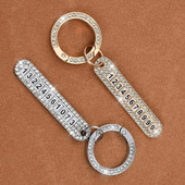 Femei, anti-pierderea numărului de telefon, breloc de mașină, pandantiv, breloc de cristal pentru vehicule pentru autovehicul, card cu număr de telefon mobil, breloc, dropshipping