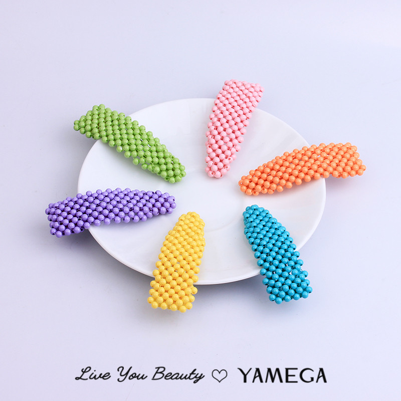 Agrafe de păr cu perle colorate, ornamente, accesorii pentru păr, agrafă, caciulă, ace dulci, pentru femei, fete, bijuterii de păr de aur