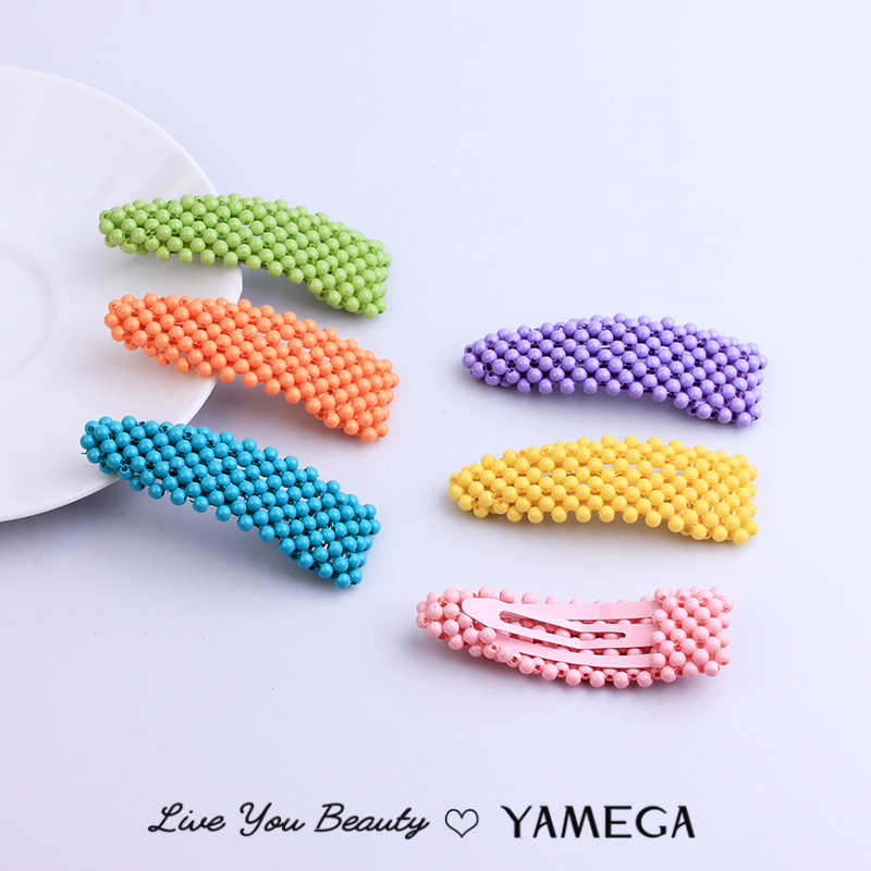 Agrafe de păr cu perle colorate, ornamente, accesorii pentru păr, agrafă, caciulă, ace dulci, pentru femei, fete, bijuterii de păr de aur