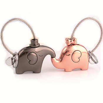 Καυτές εκπτώσεις Kissing Elephants Couples Metal Keychain αναμνηστικό Χριστουγεννιάτικο δώρο για τον εραστή κλειδοθήκη #290376