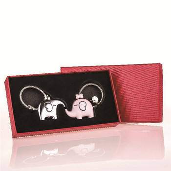 Καυτές εκπτώσεις Kissing Elephants Couples Metal Keychain αναμνηστικό Χριστουγεννιάτικο δώρο για τον εραστή κλειδοθήκη #290376