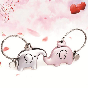 Καυτές εκπτώσεις Kissing Elephants Couples Metal Keychain αναμνηστικό Χριστουγεννιάτικο δώρο για τον εραστή κλειδοθήκη #290376