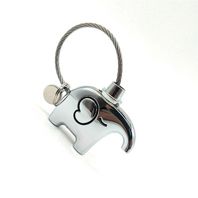 Oferta fierbinte Se sărută elefanți cupluri breloc metal suvenir Crăciun cadou de îndrăgostiți pentru iubit suport cheie #290376