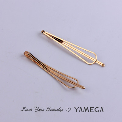 2 db/Pár Női Hajcsat Hajtűk Arany Fém Barrettes Bobby Pins Hajfogantyú Fejdísz Hajcsat Hajkiegészítők Styling Tool