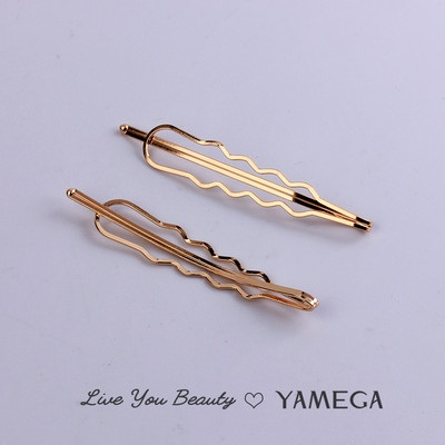 2 db/Pár Női Hajcsat Hajtűk Arany Fém Barrettes Bobby Pins Hajfogantyú Fejdísz Hajcsat Hajkiegészítők Styling Tool