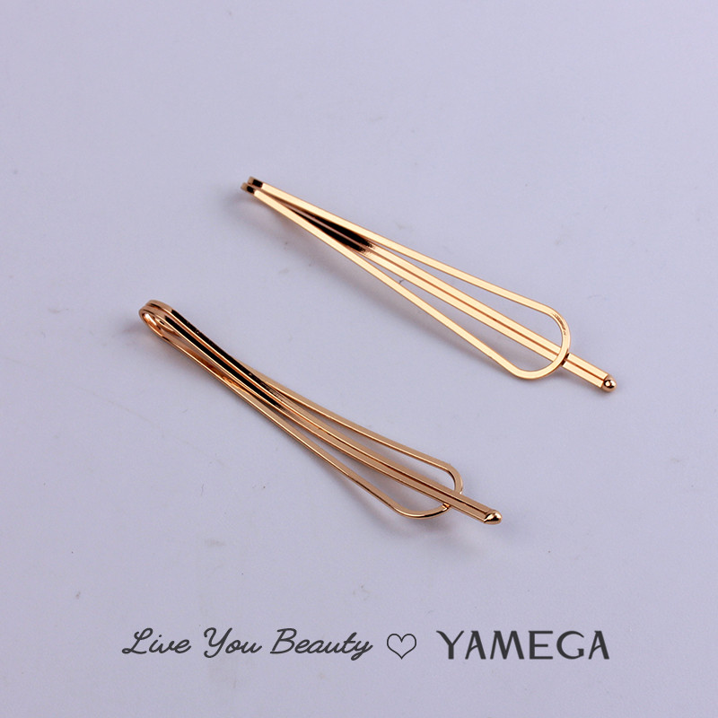 2 db/Pár Női Hajcsat Hajtűk Arany Fém Barrettes Bobby Pins Hajfogantyú Fejdísz Hajcsat Hajkiegészítők Styling Tool