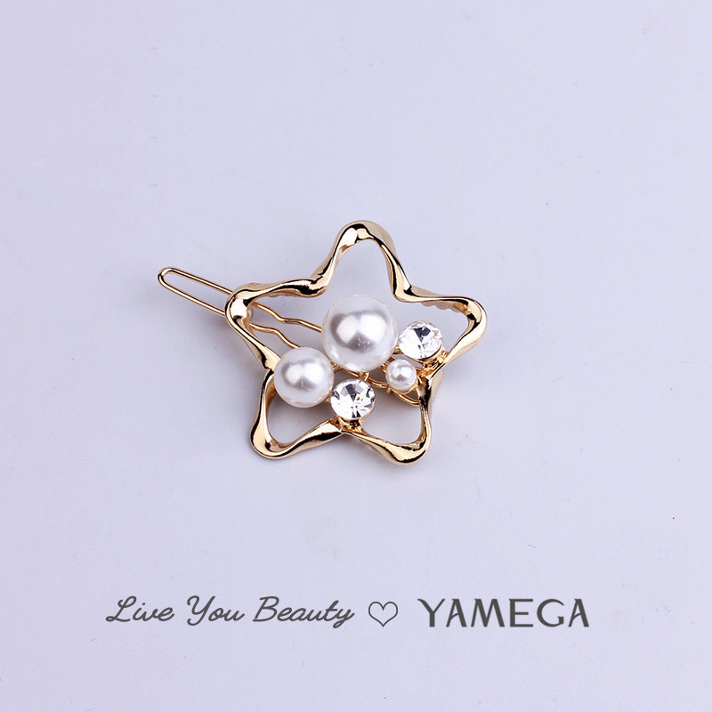 Acele de păr noi, accesorii de păr, bijuterii, stea de nuntă, inimă, triunghi geometric, agrafe de păr de aur, ace pentru căciulă pentru femei, fete