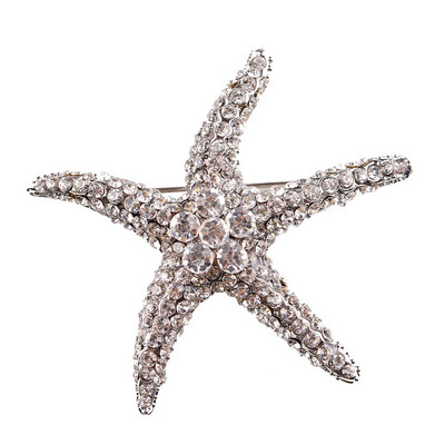 WYBU Cea mai nouă broșă de stea de mare Cadouri pentru femei Bling strass Charm Broșă Hijab Ace haine Bijuterii Ace Broșă de lux