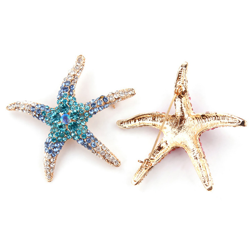 WYBU Cea mai nouă broșă de stea de mare Cadouri pentru femei Bling strass Charm Broșă Hijab Ace haine Bijuterii Ace Broșă de lux