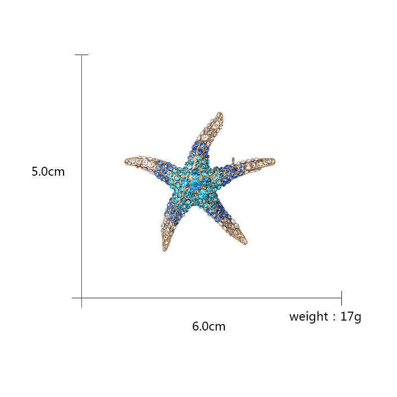 WYBU Cea mai nouă broșă de stea de mare Cadouri pentru femei Bling strass Charm Broșă Hijab Ace haine Bijuterii Ace Broșă de lux