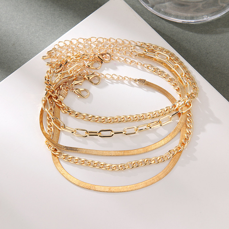 DIEZI 2021, nou, epocă, simplă, culoare aurie, cu lanț de zale cu șarpe, gleznă, femei, fete, picior boem, gleznă, brățară, bijuterii de plajă