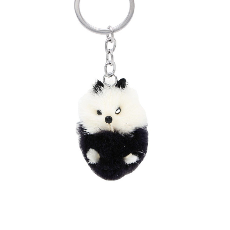 Blănuță adevărată și păr de nurcă Panda roșu breloc geantă Pandantiv Creativ drăguț panda roșu Accesorii pentru geanta telefon mobil