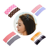 Agrafe de păr din stofă cu punct de undă simplu BB Clips de păr Chambray Barrette Plaid Piese pentru cap pentru femei fete Accesorii pentru toaletă Bijuterii
