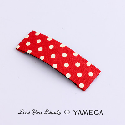 Agrafe de păr din stofă cu punct de undă simplu BB Clips de păr Chambray Barrette Plaid Piese pentru cap pentru femei fete Accesorii pentru toaletă Bijuterii