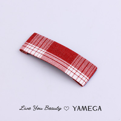 Agrafe de păr din stofă cu punct de undă simplu BB Clips de păr Chambray Barrette Plaid Piese pentru cap pentru femei fete Accesorii pentru toaletă Bijuterii