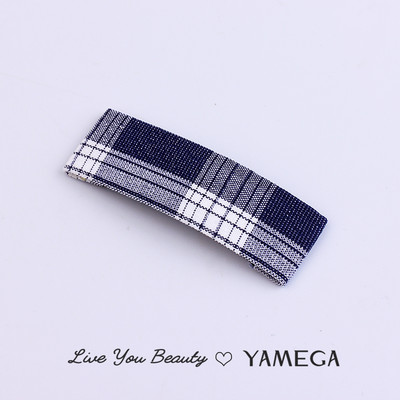 Agrafe de păr din stofă cu punct de undă simplu BB Clips de păr Chambray Barrette Plaid Piese pentru cap pentru femei fete Accesorii pentru toaletă Bijuterii