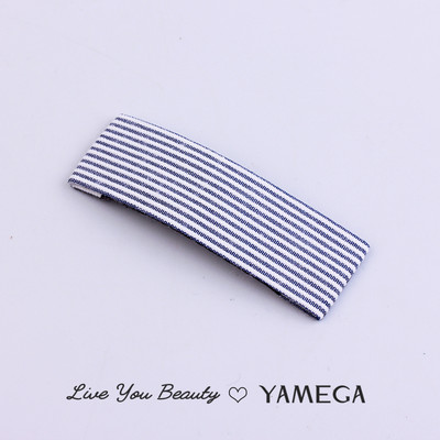 Agrafe de păr din stofă cu punct de undă simplu BB Clips de păr Chambray Barrette Plaid Piese pentru cap pentru femei fete Accesorii pentru toaletă Bijuterii